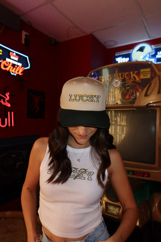 Lucky 777 Green & Khaki Trucker Hat