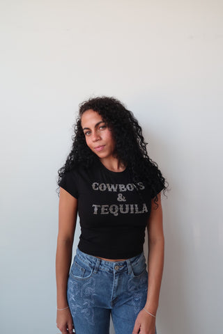 “Cowboys & Tequila” Baby Tee
