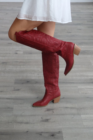 Billini Delores Cowgirl Boots -  Garnet