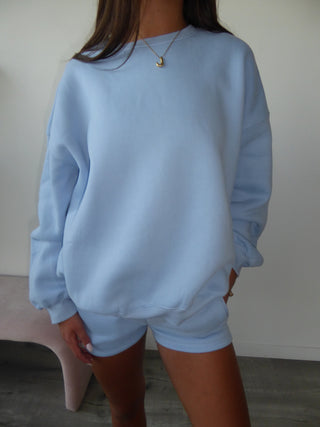 Baby Blue Staple Oversized Crewneck