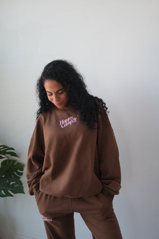 Happy Camp3r Chocolate Mockneck Sweatshirt
