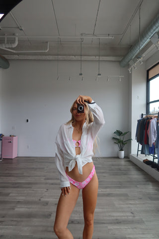 Kulani Kinis Cheeky V Bikini Bottom - Island Blush