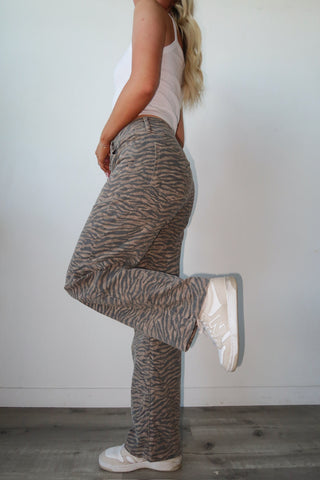 Hidden Tiger Print Logan Jeans