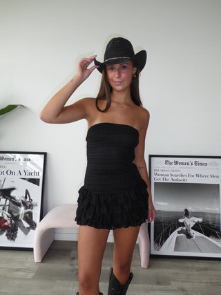 Strapless Ruffle Dress