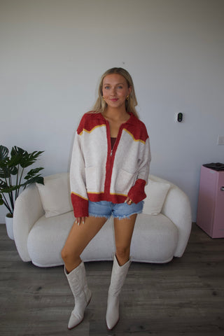 Cowboy Riding Horse Zip Up