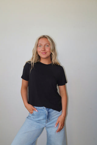 Thread And Supply Black Short Sleeve Nikkie Tee