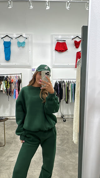 Forest Green Staple Oversized Crewneck
