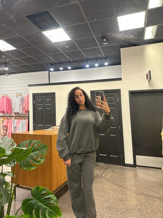 Charcoal Staple Oversized Crewneck