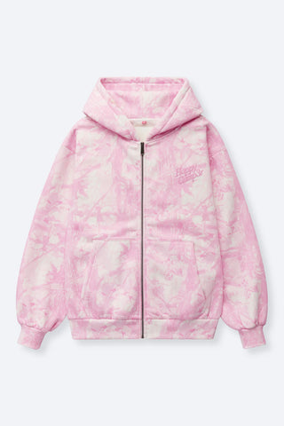 Happy Camp3r Soft Pink Camo Zip Up Hoodie
