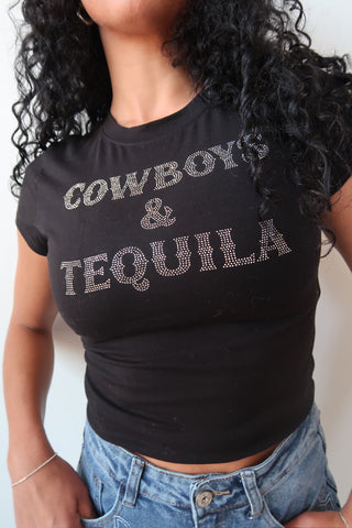 “Cowboys & Tequila” Baby Tee