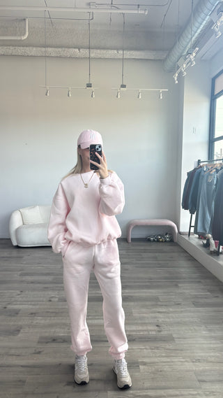 Pale Pink Staple Joggers