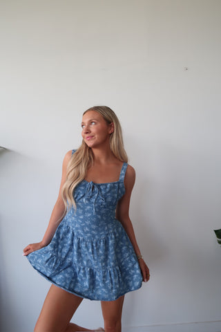 Denim Floral Dress