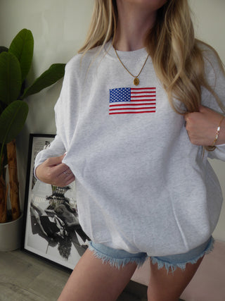 American Flag Crewneck