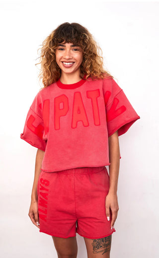 The Mayfair Group Empathy Always Vintage Red Short Sleeve Crewneck