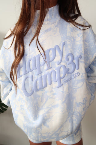 Happy Camp3r Blue Camo Mockneck Sweatshirt