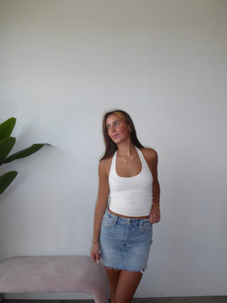 Daze Denim Malibu Mid Waist Mini Skirt
