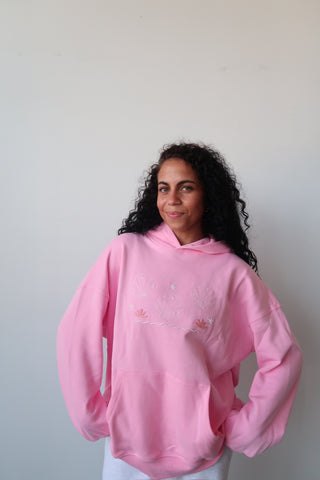 Lottie Pink Beaded Ocean Hoodie
