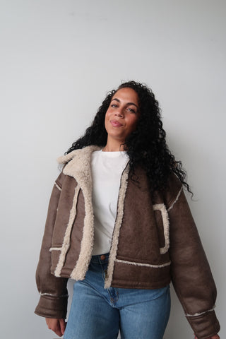 Mocha Sherpa Lined Jacket