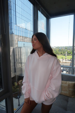 Pale Pink Staple Oversized Hoodie