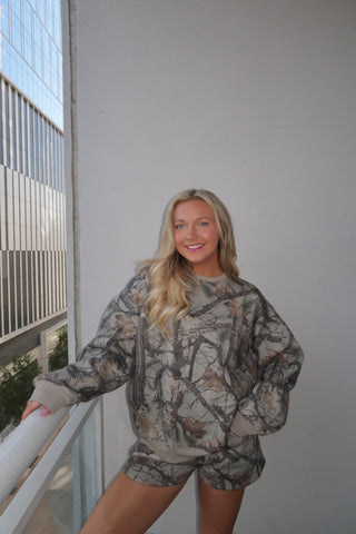 Clay Camo Staple Oversized Crewneck