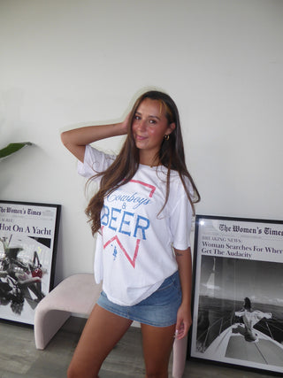 Cowboys & Beer Oversized Tee Shirt