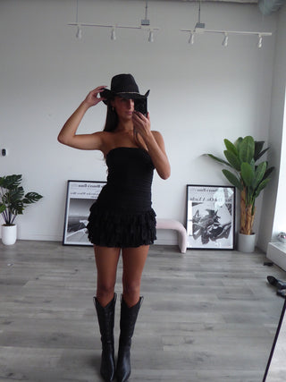 Strapless Ruffle Dress