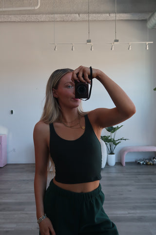 Regency Green V-Neck Butter Soft Tank Top
