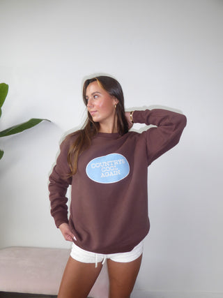 “Country’s Cool Again” Brown Crewneck