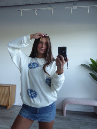 The Mayfair Group “You Are Enough” Waffle Crewneck