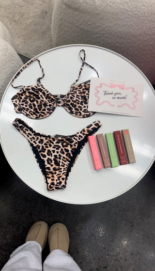 Leopard Print Bikini Bottoms