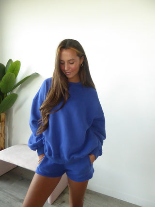 Royal Blue Staple Oversized Crewneck