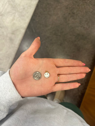 White & Gold Smiley Face