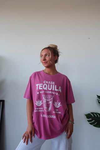 Chase Tequila Not Cowboys Oversized Tee Shirt