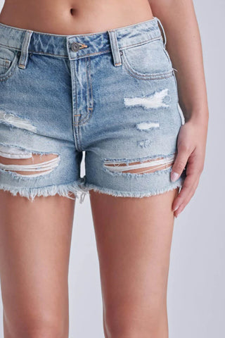 Hidden Riley Destruction High-Rise Boyfriend Jean Short