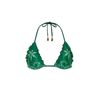 Kulani Kinis Lettuce Edge Bralette Bikini Top - Palm Tides