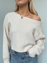 Load image into Gallery viewer, Off Shoulder Crop Sweater

