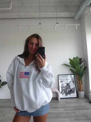 American Flag Quarter Zip
