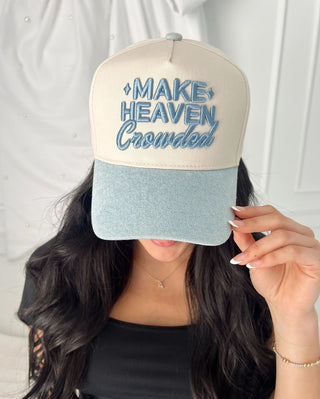 Make Heaven Crowded Denim Vintage Trucker Hat