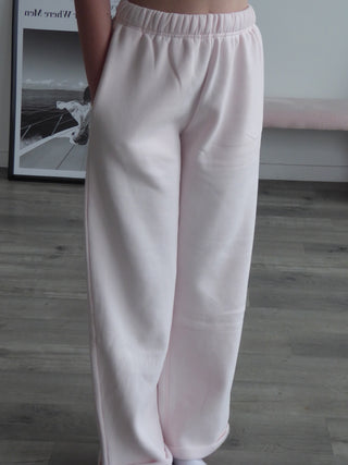 Pale Pink Staple Wide Leg Sweatpants