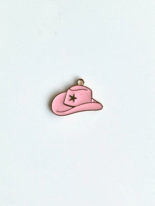 Colored Cowboy Hat Charm (Gold)