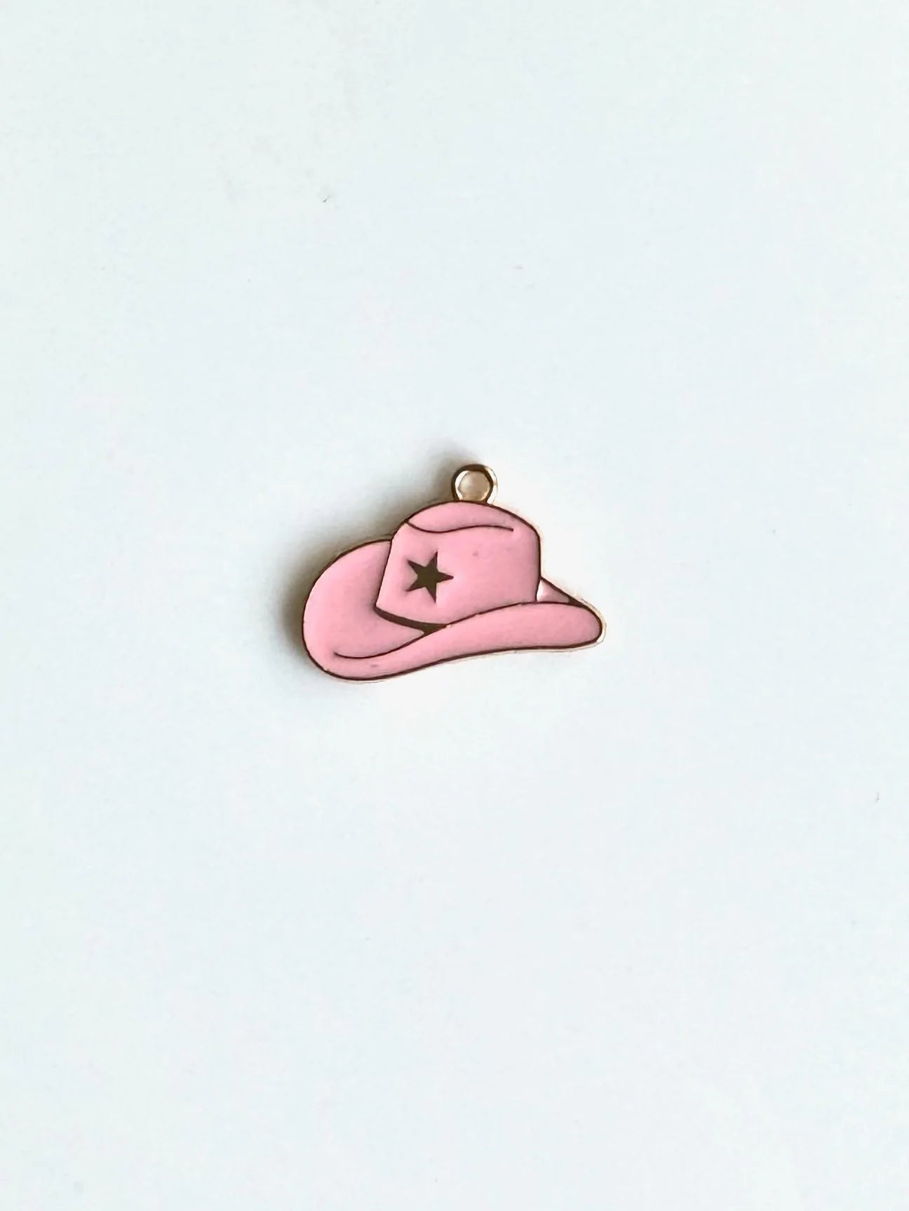 Colored Cowboy Hat Charm (Gold)