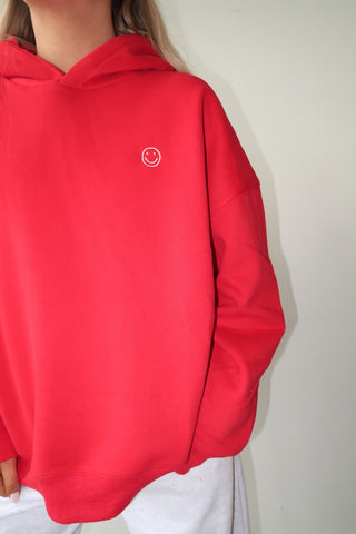 Red Happy Hoodie