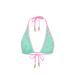 Kulani Kinis Decorative Bind Halter Bikini Top - Mint Macaron