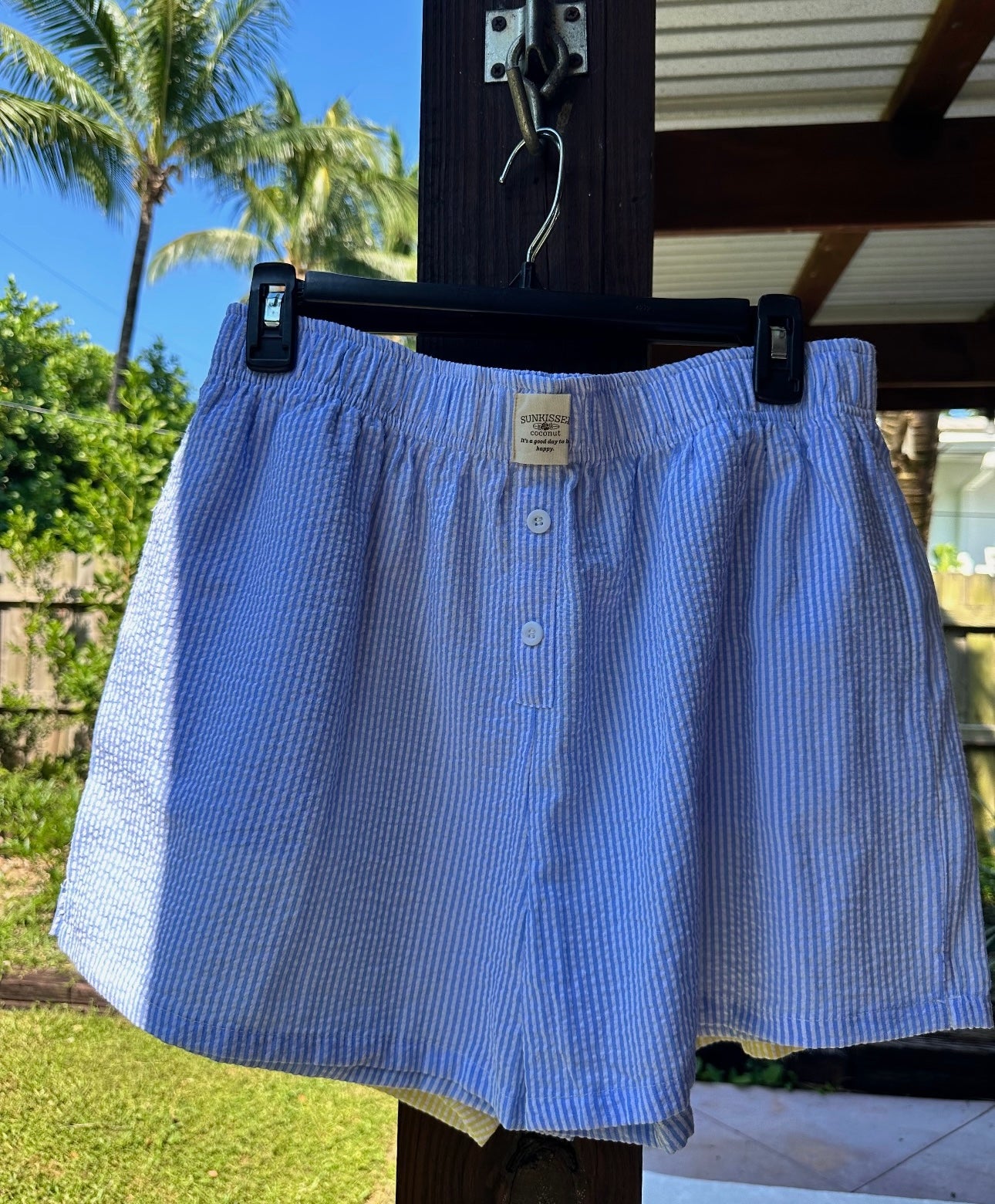 Seersucker Stripe Boxer Shorts