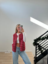 Load image into Gallery viewer, Red Plaid Vest
