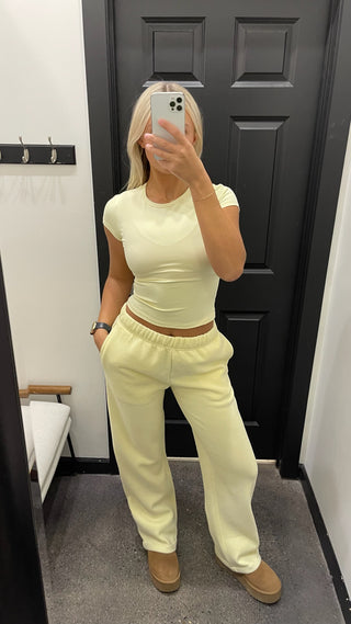 Pale Yellow Staple T-Shirt