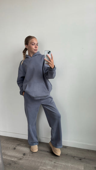 Regular French Blue Staple Wide Leg Sweatpants