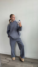 Load image into Gallery viewer, *PRE-ORDER* - French Blue Staple Wide Leg Sweatpants
