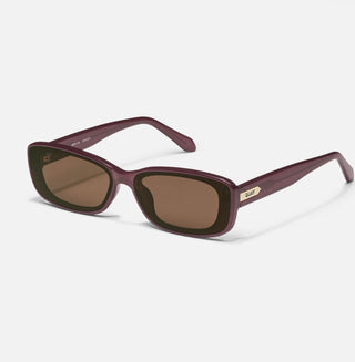 Quay Plum Frame/Brown Lens - Vibe Check