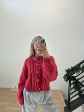 Load image into Gallery viewer, Red Cardigan Sweater
